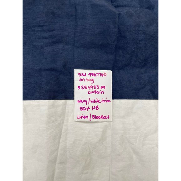 Pottery Barn Other Pottery Barn Linen Silk Drape Border 5 X 08 Navy White New 2 Available